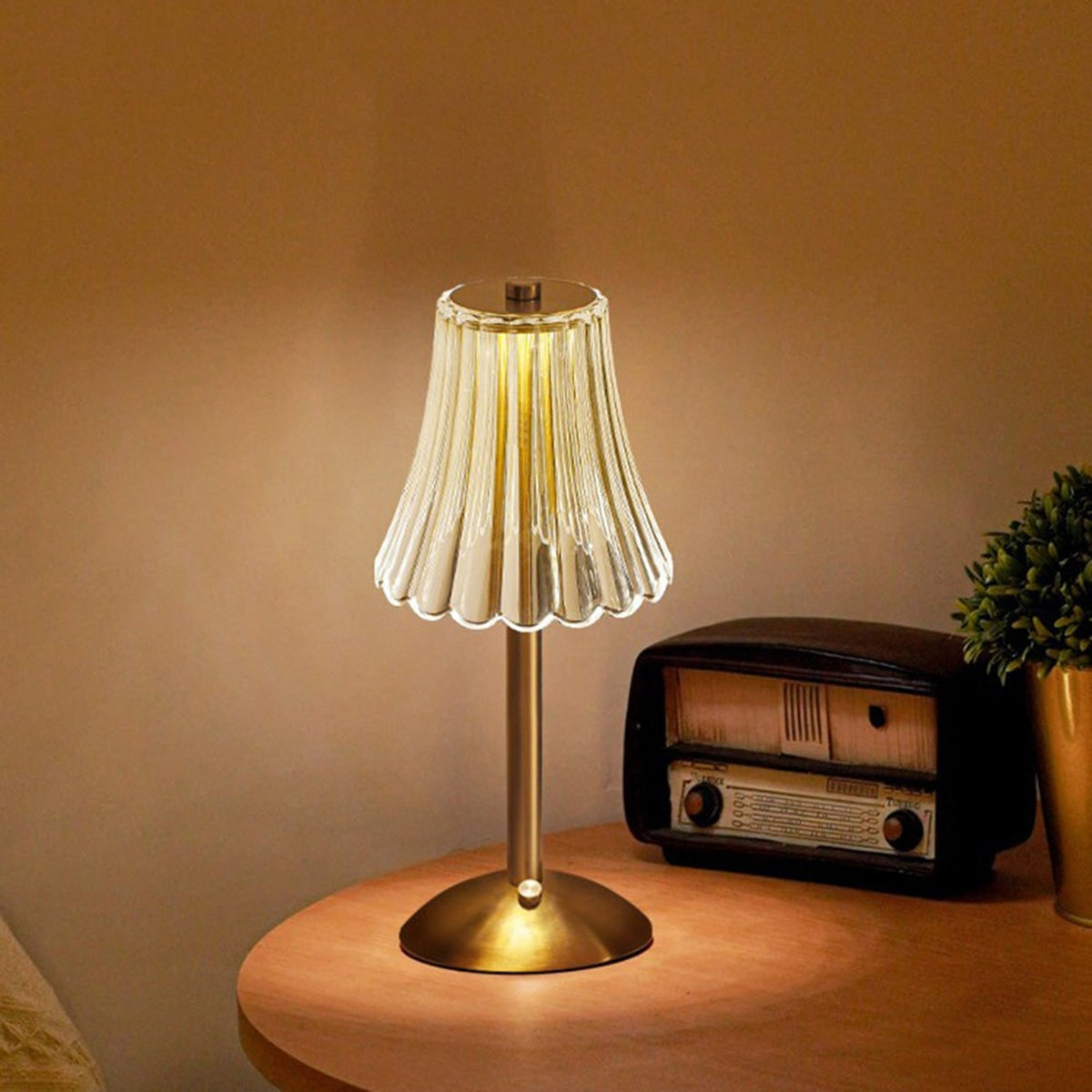 Portable Rechargeable Crystal Table Lamp With Tri-Color Lighting - Image 9