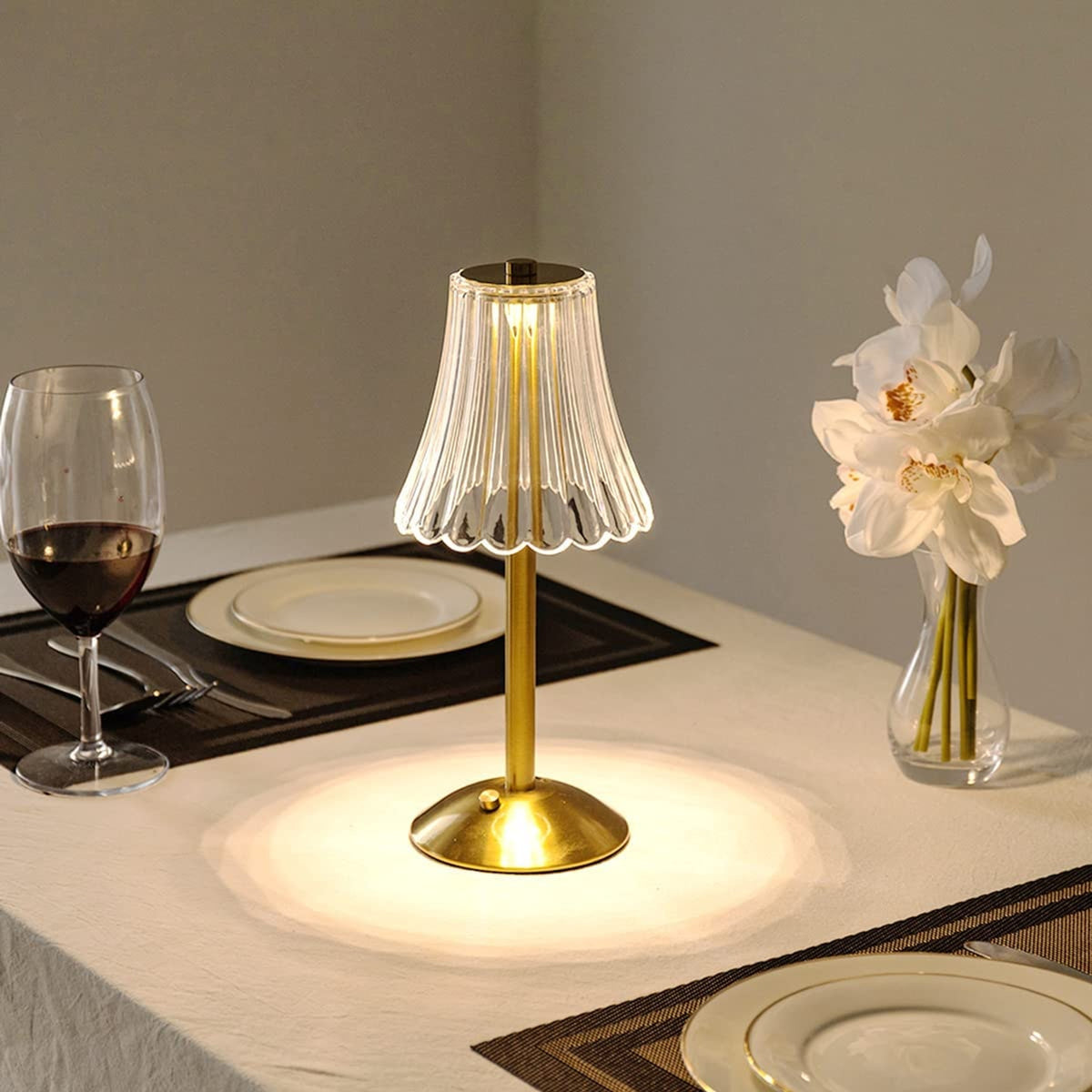 Portable Rechargeable Crystal Table Lamp With Tri-Color Lighting - Image 3