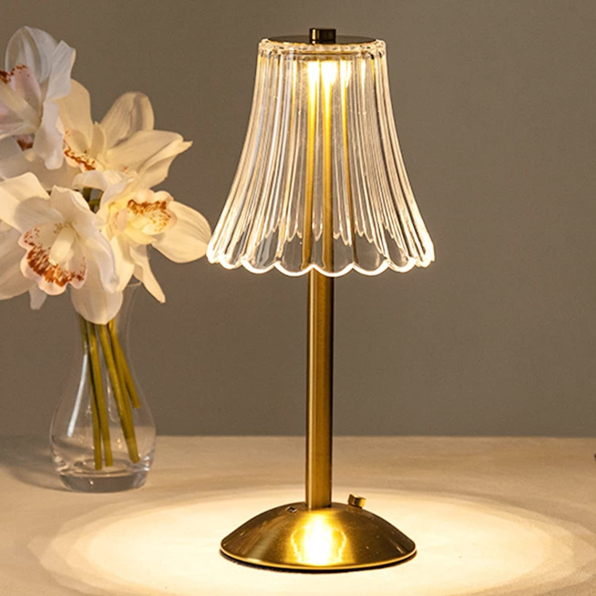 Portable Rechargeable Crystal Table Lamp With Tri-Color Lighting - Image 8