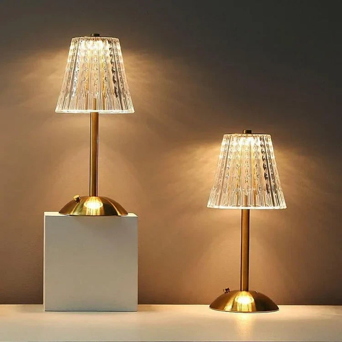 Portable Rechargeable Crystal Table Lamp With Tri-Color Lighting - Image 6