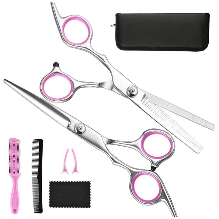 Professional Haircutting Set With Thinning Scissors And Ergonomic Handles - Image 2