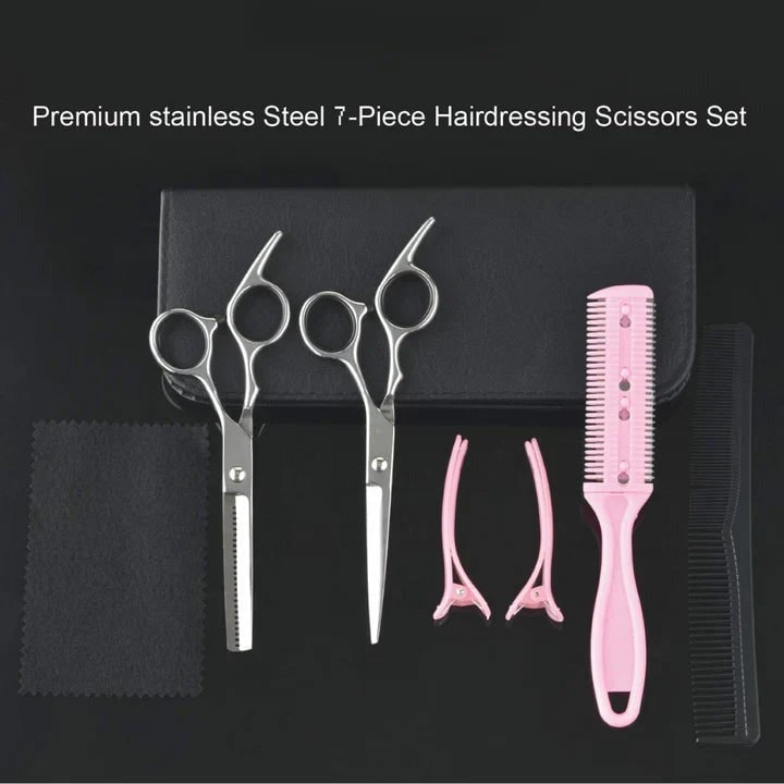 Professional Haircutting Set With Thinning Scissors And Ergonomic Handles - Image 5