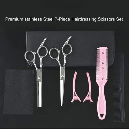 Professional Haircutting Set With Thinning Scissors And Ergonomic Handles - Image 5