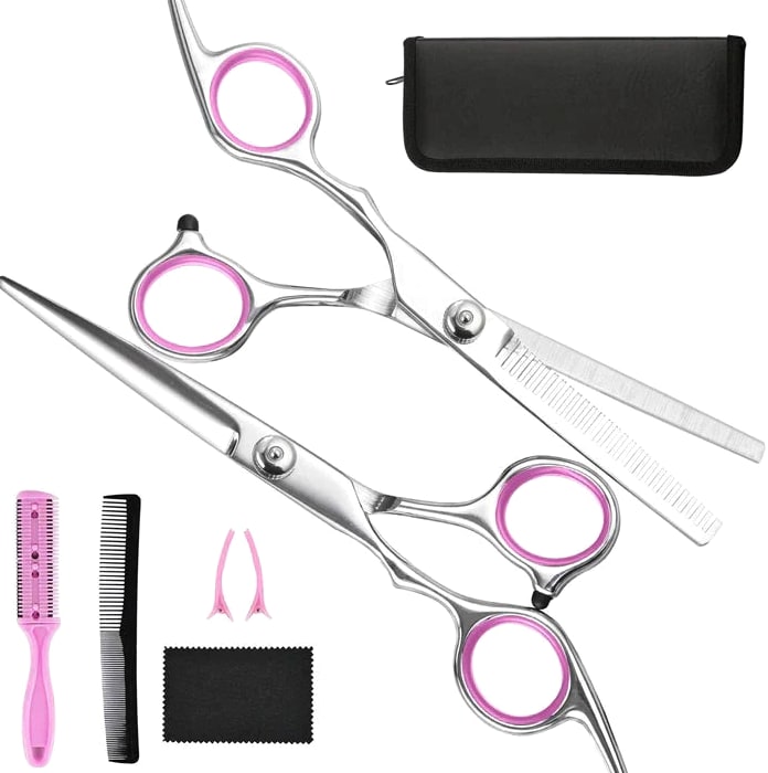 Professional Haircutting Set With Thinning Scissors And Ergonomic Handles - Image 7