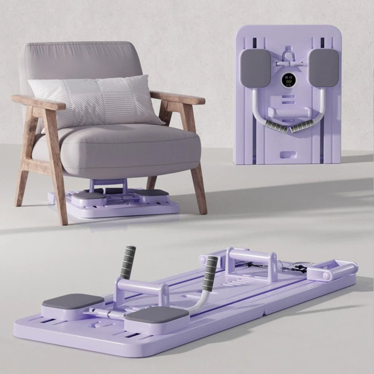 Push Up Board With Pilates Board Functions Ab Roller And Resistance Bands - Image 1