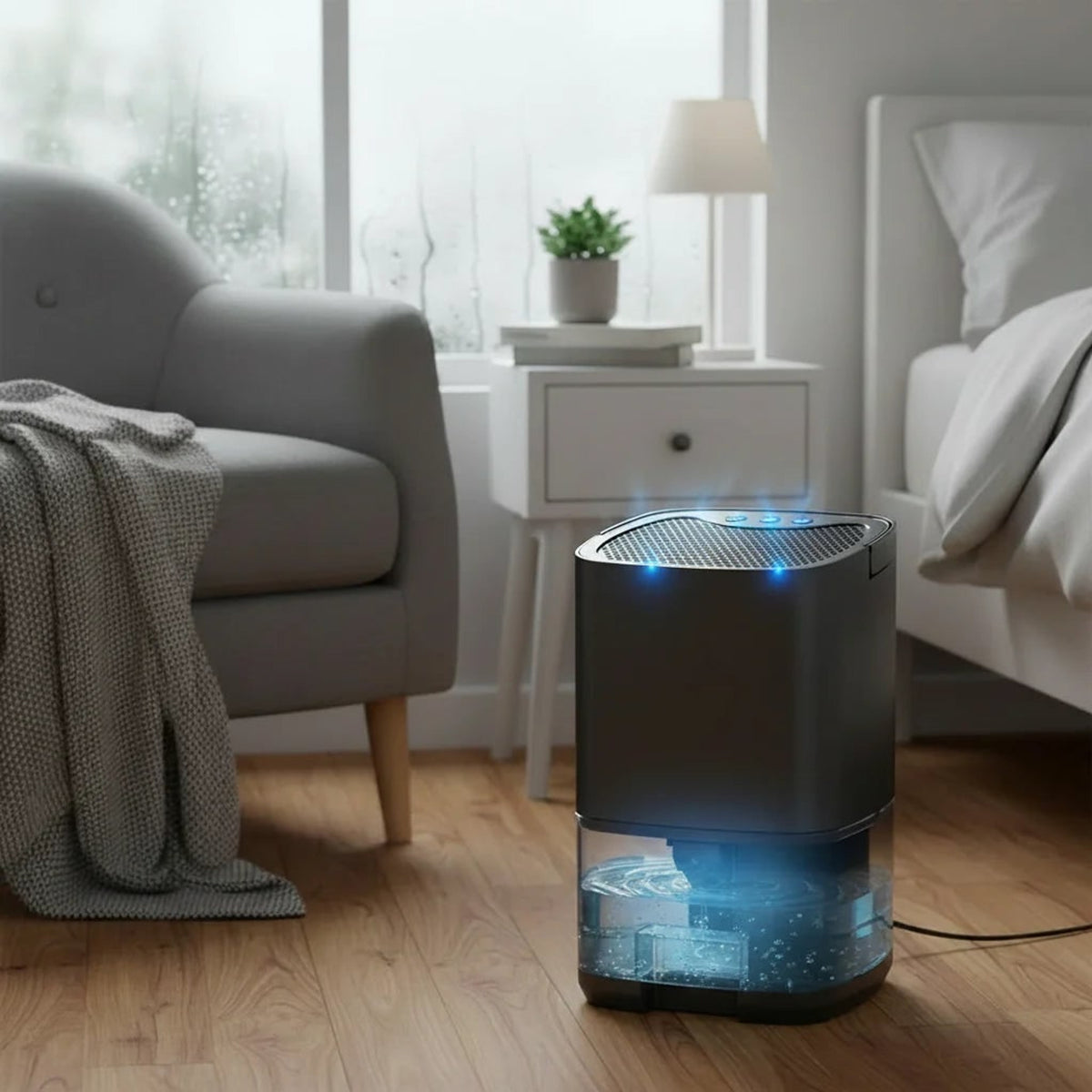 Quiet Portable Dehumidifier For Compact Indoor Spaces With Low-Noise Moisture Control - Image 1