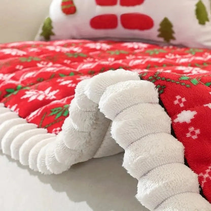 Quilted Christmas Sofa Cushion With Removable Cover - Image 8
