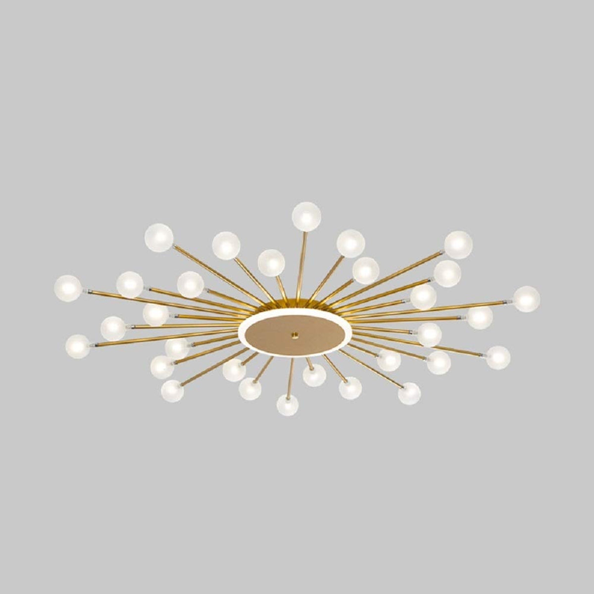 Radial Metal Flush Mount Ceiling Light With Multiple Bulbs - Image 10