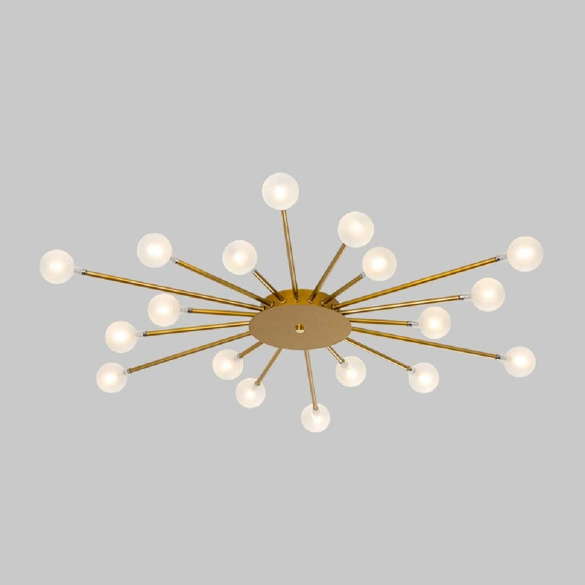 Radial Metal Flush Mount Ceiling Light With Multiple Bulbs - Image 2
