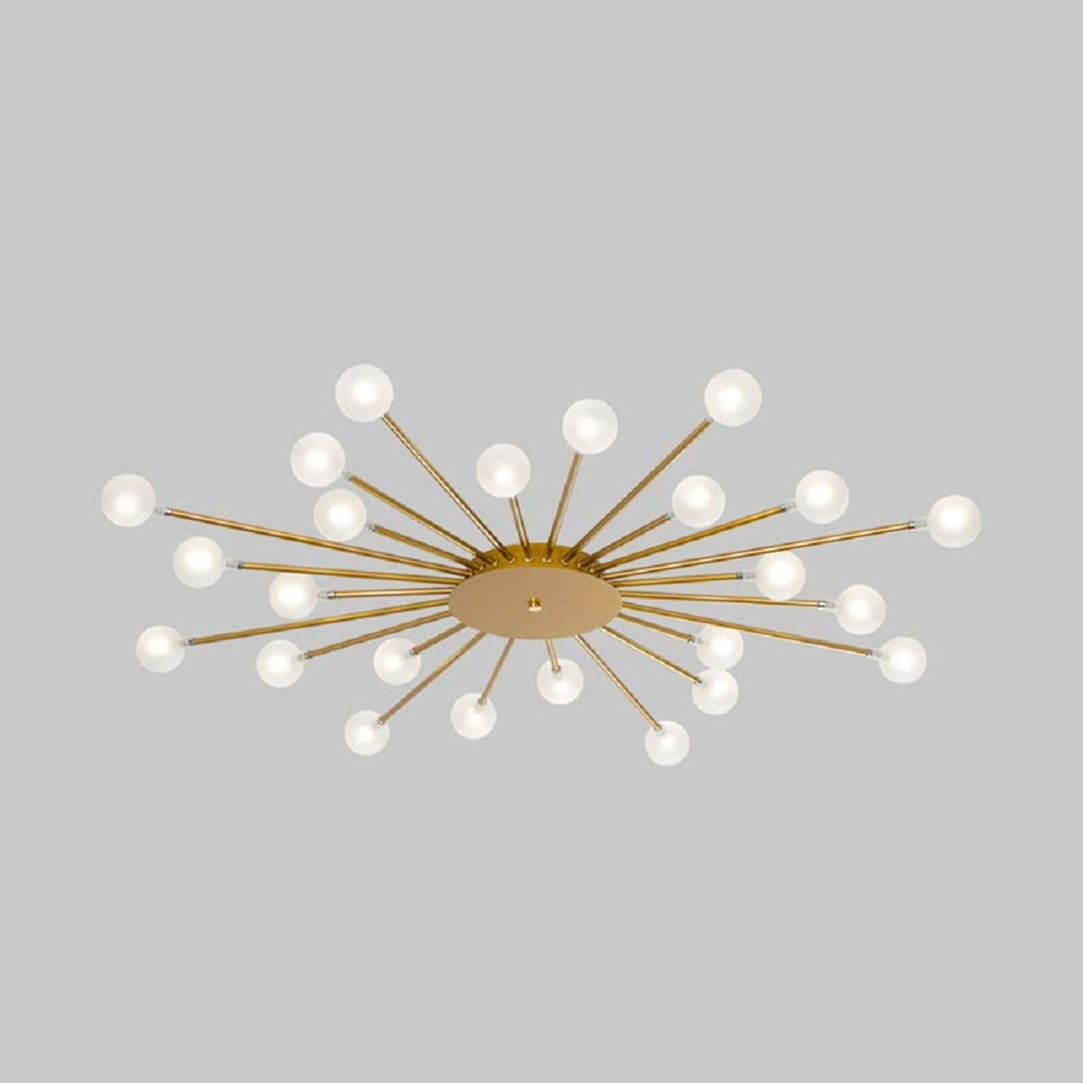 Radial Metal Flush Mount Ceiling Light With Multiple Bulbs - Image 3