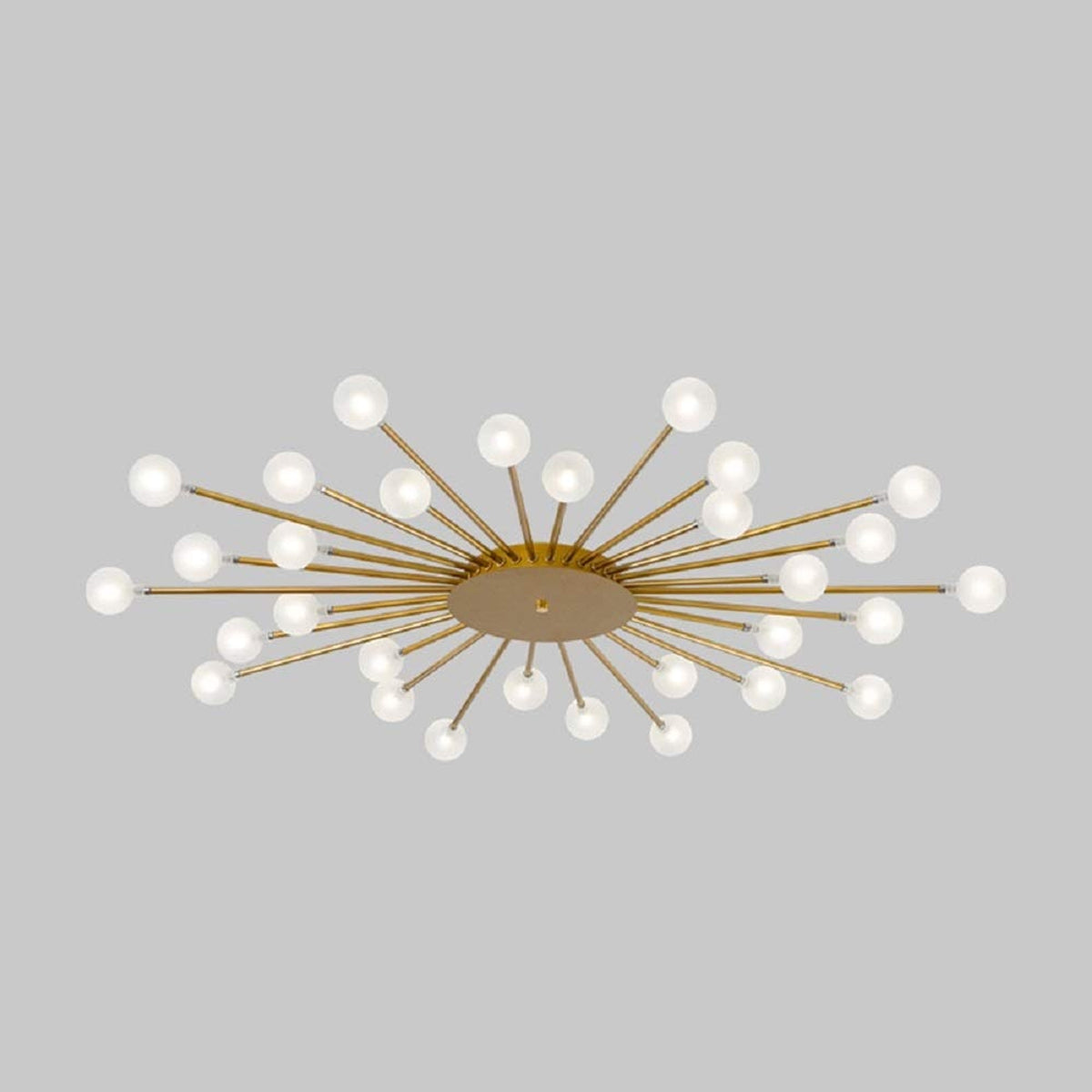 Radial Metal Flush Mount Ceiling Light With Multiple Bulbs - Image 4