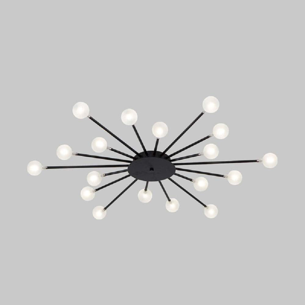 Radial Metal Flush Mount Ceiling Light With Multiple Bulbs - Image 5