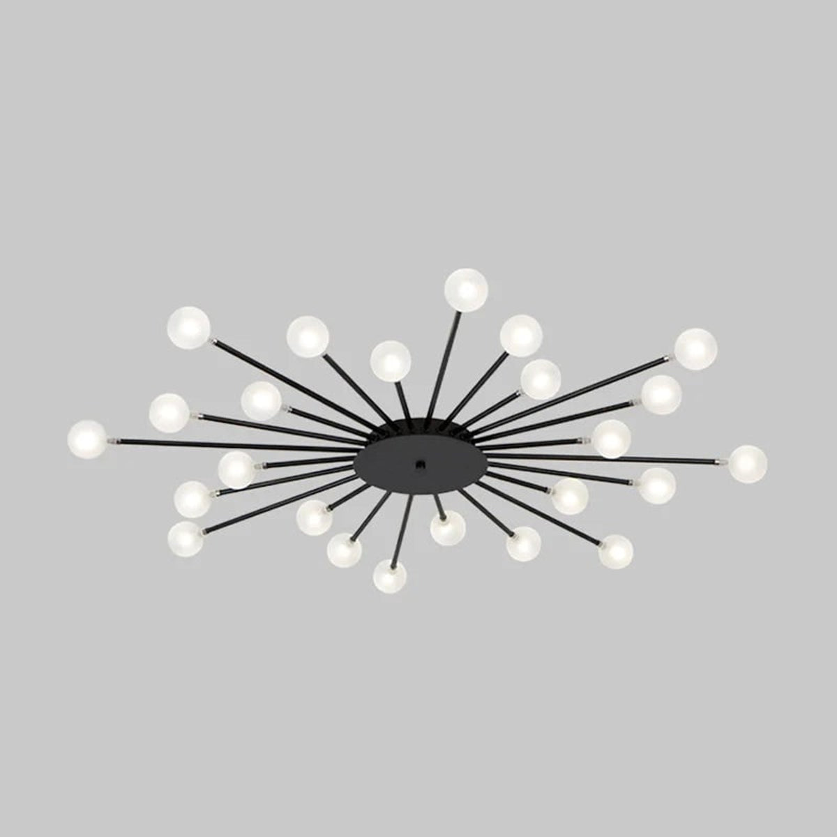Radial Metal Flush Mount Ceiling Light With Multiple Bulbs - Image 6