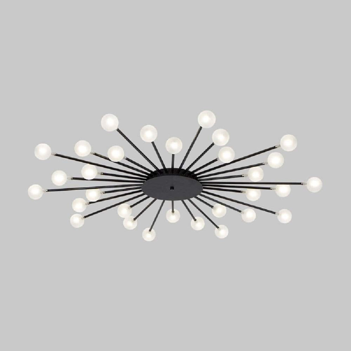Radial Metal Flush Mount Ceiling Light With Multiple Bulbs - Image 7