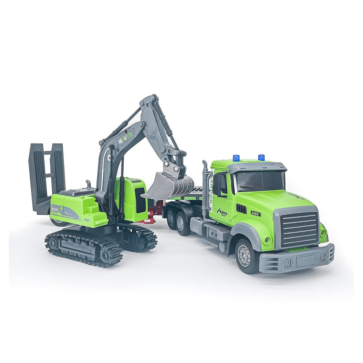 RC Construction Set With Detachable Trailer And Die-Cast Metal Digger For Kids - Image 1