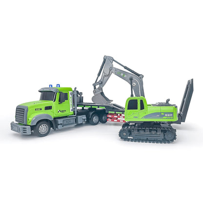 RC Construction Set With Detachable Trailer And Die-Cast Metal Digger For Kids - Image 7