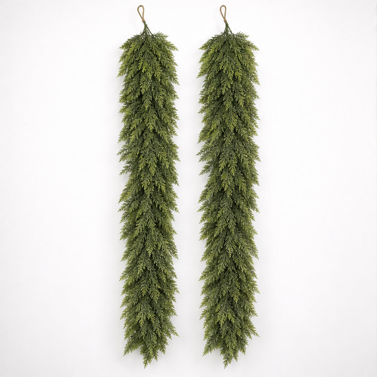Real Touch 6ft Artificial Cedar Garland Full Lush Faux Cedar For Mantle & Stair Rail - Image 6