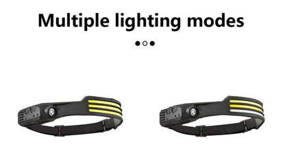 Rechargeable Headlamp Flashlight With Induction Sensor For Camping Hunting And Night Riding - Image 10