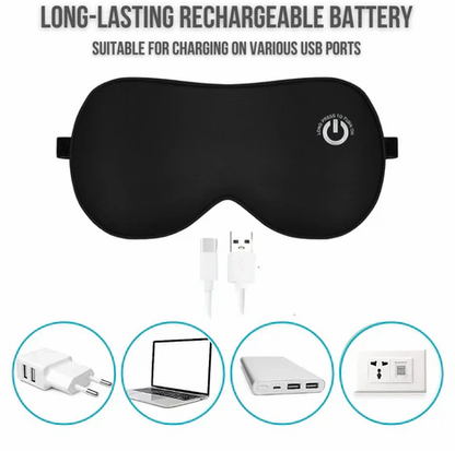 Rechargeable Heated Eye Mask With Silk Cover Cordless Massager For Sleep And Travel - Image 6