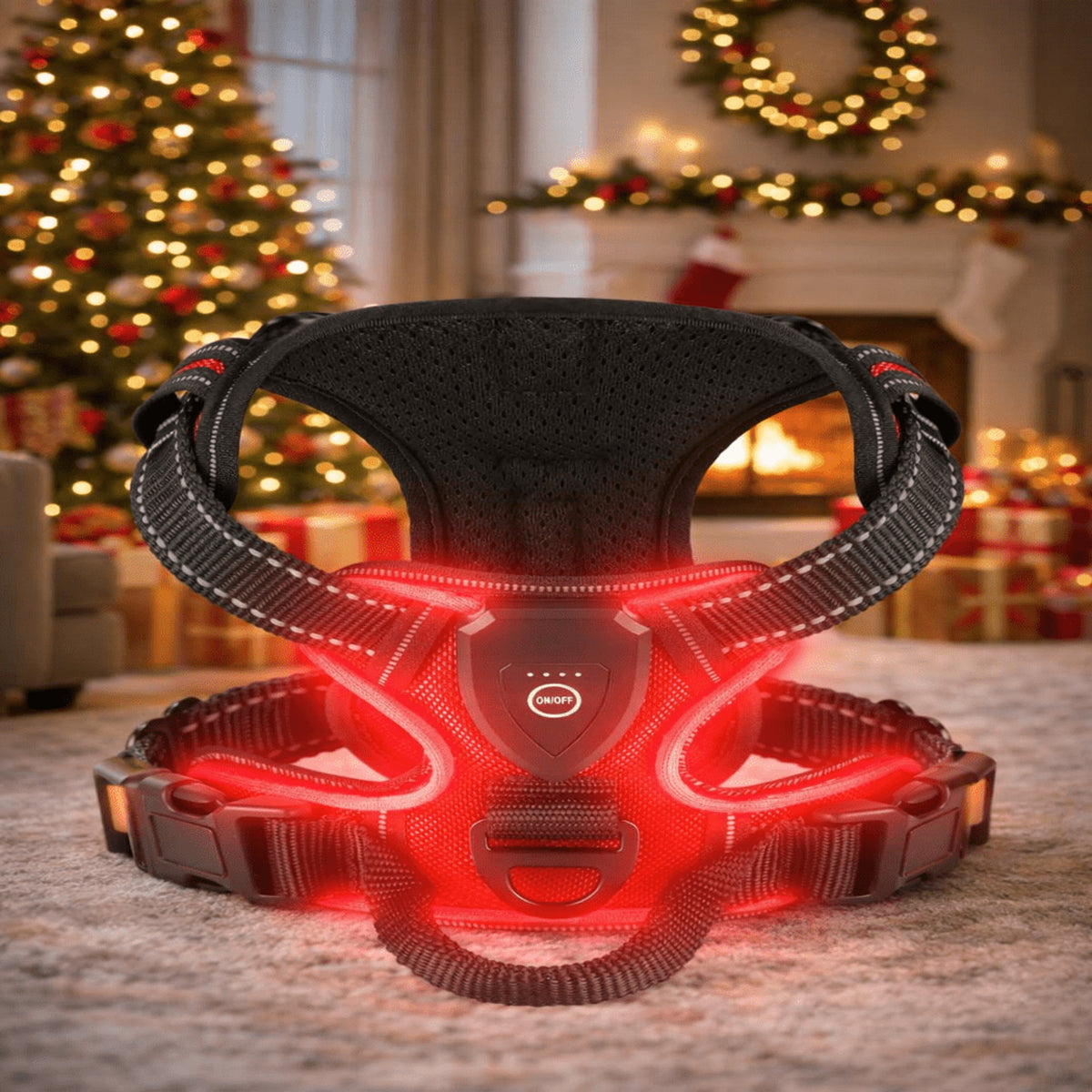 Rechargeable LED Dog Harness For Nighttime Visibility With Adjustable Fit - Image 8