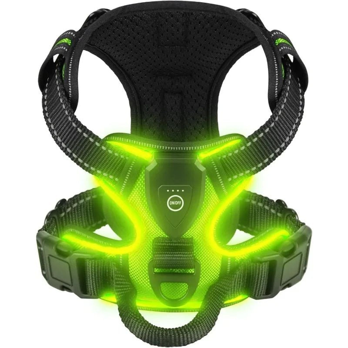 Rechargeable LED Dog Harness For Nighttime Visibility With Adjustable Fit - Image 2