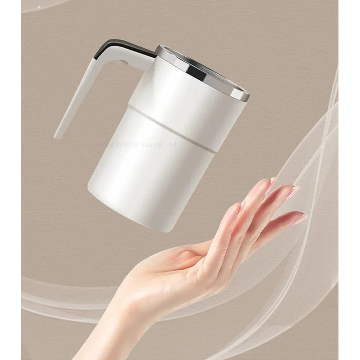 Rechargeable Stirring Mug With LED Temperature Display And Concealed Charging Port - Image 5