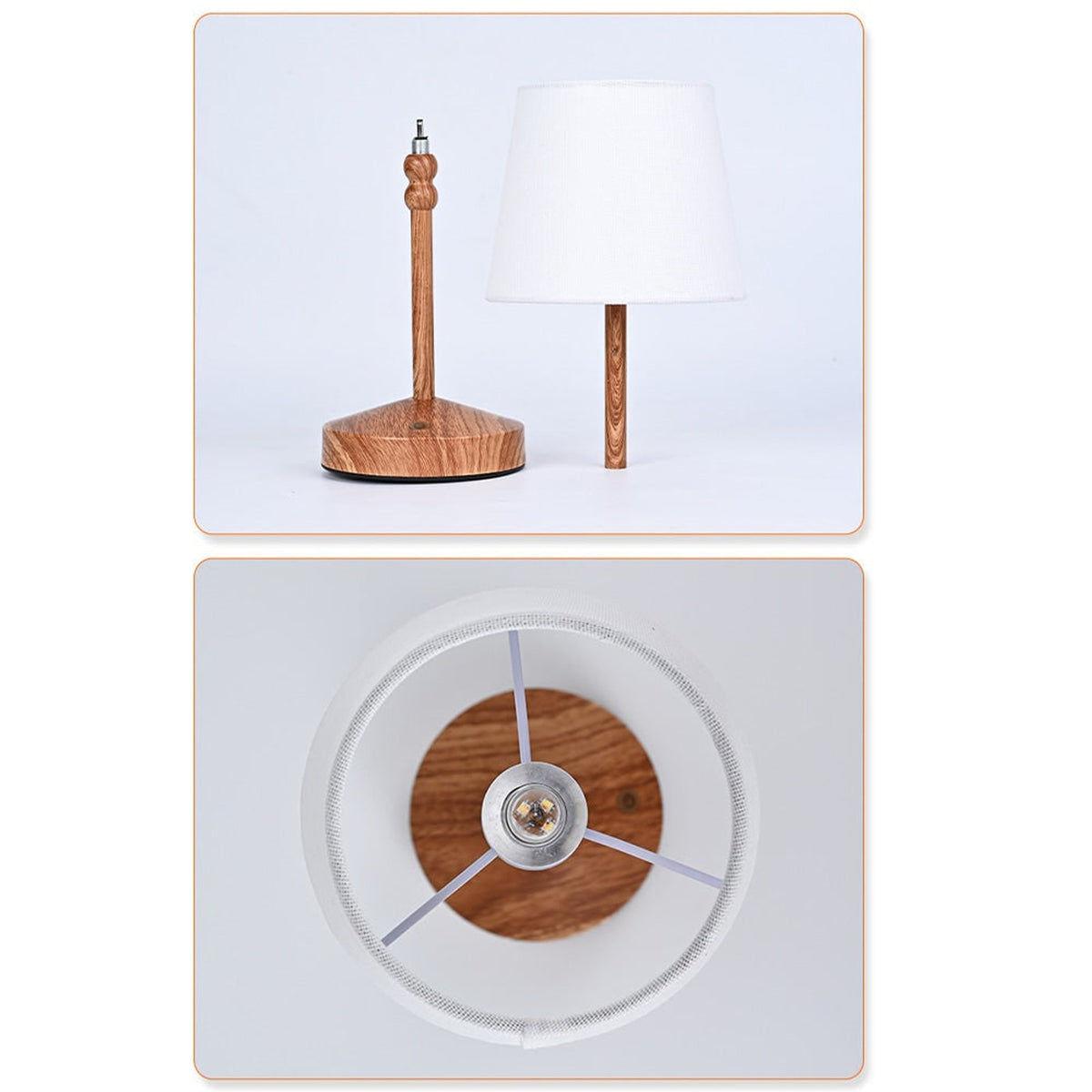 Rechargeable Table Lamp With Dimmable Touch Control And Fabric Shade - Image 14