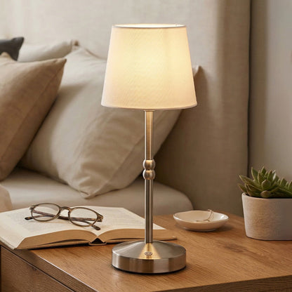 Rechargeable Table Lamp With Dimmable Touch Control And Fabric Shade - Image 3