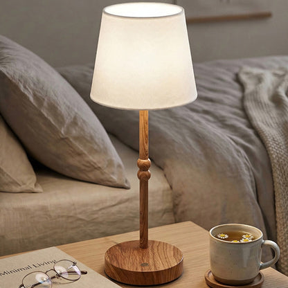 Rechargeable Table Lamp With Dimmable Touch Control And Fabric Shade - Image 9
