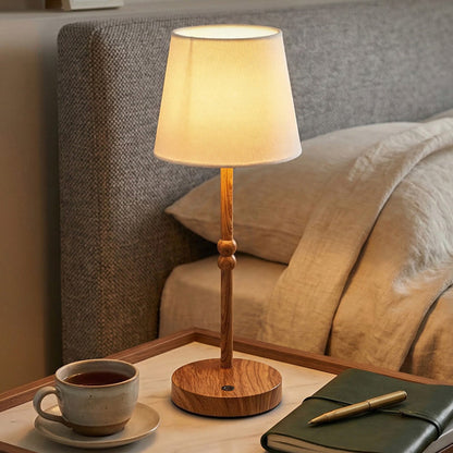 Rechargeable Table Lamp With Dimmable Touch Control And Fabric Shade - Image 8