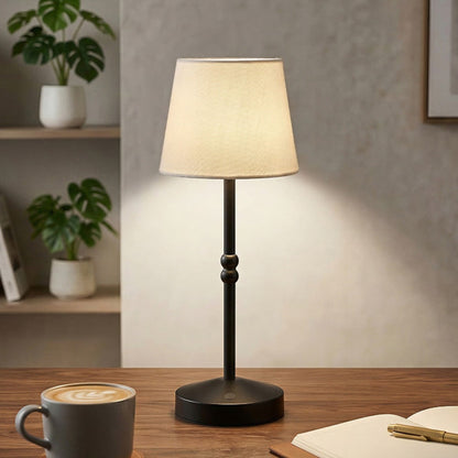 Rechargeable Table Lamp With Dimmable Touch Control And Fabric Shade - Image 5