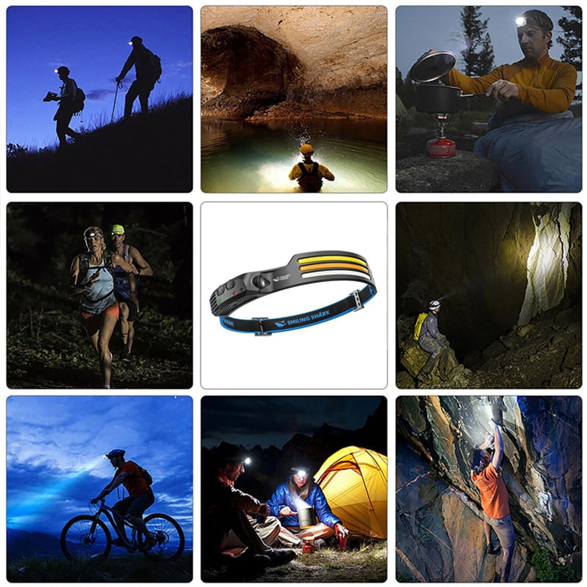 Rechargeable USB Headlamp With Wide Beam And Spotlight 6 Light Modes - Image 8
