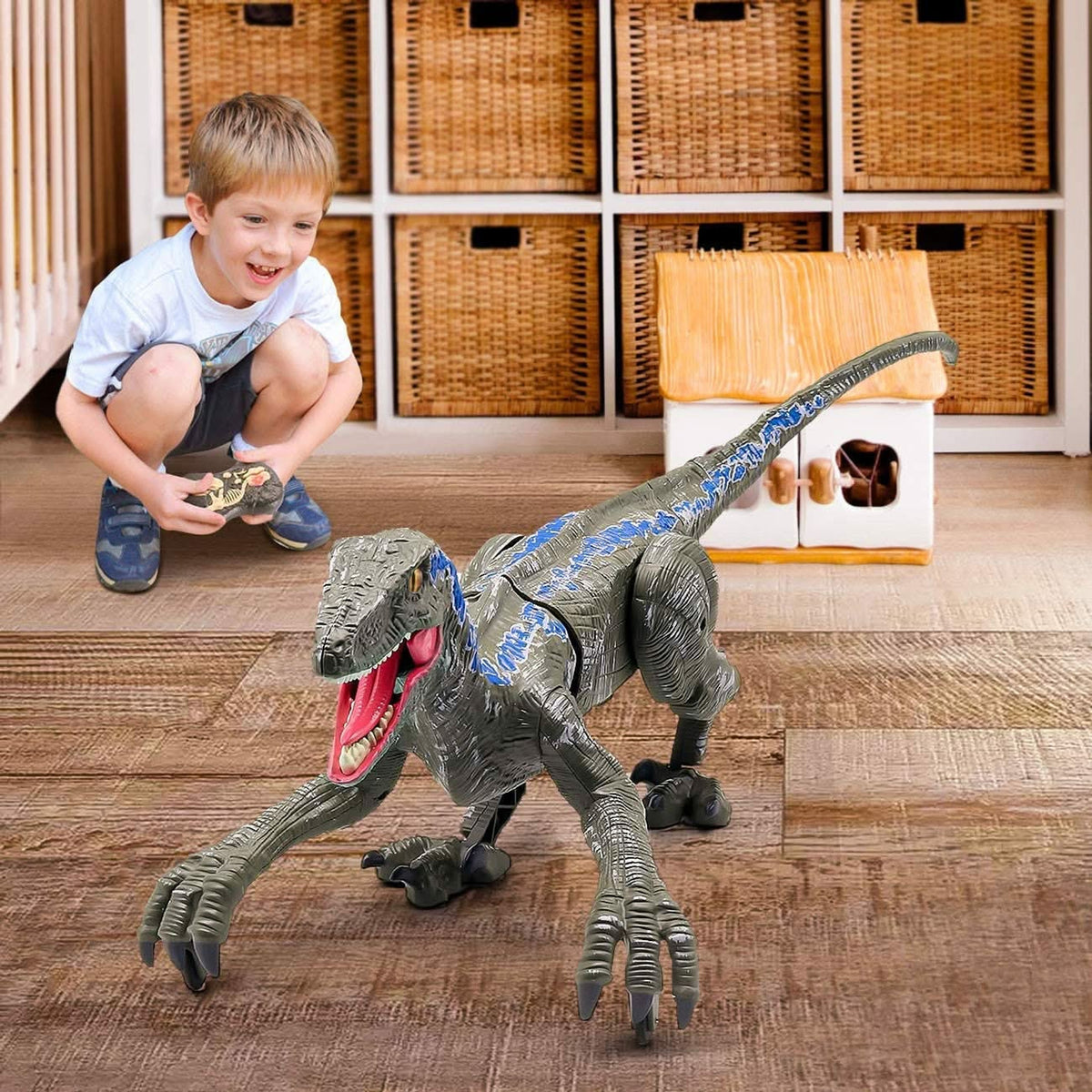 Remote Control Dinosaur Toy With Lights And Sounds Interactive Walking T-Rex For Kids - Image 4