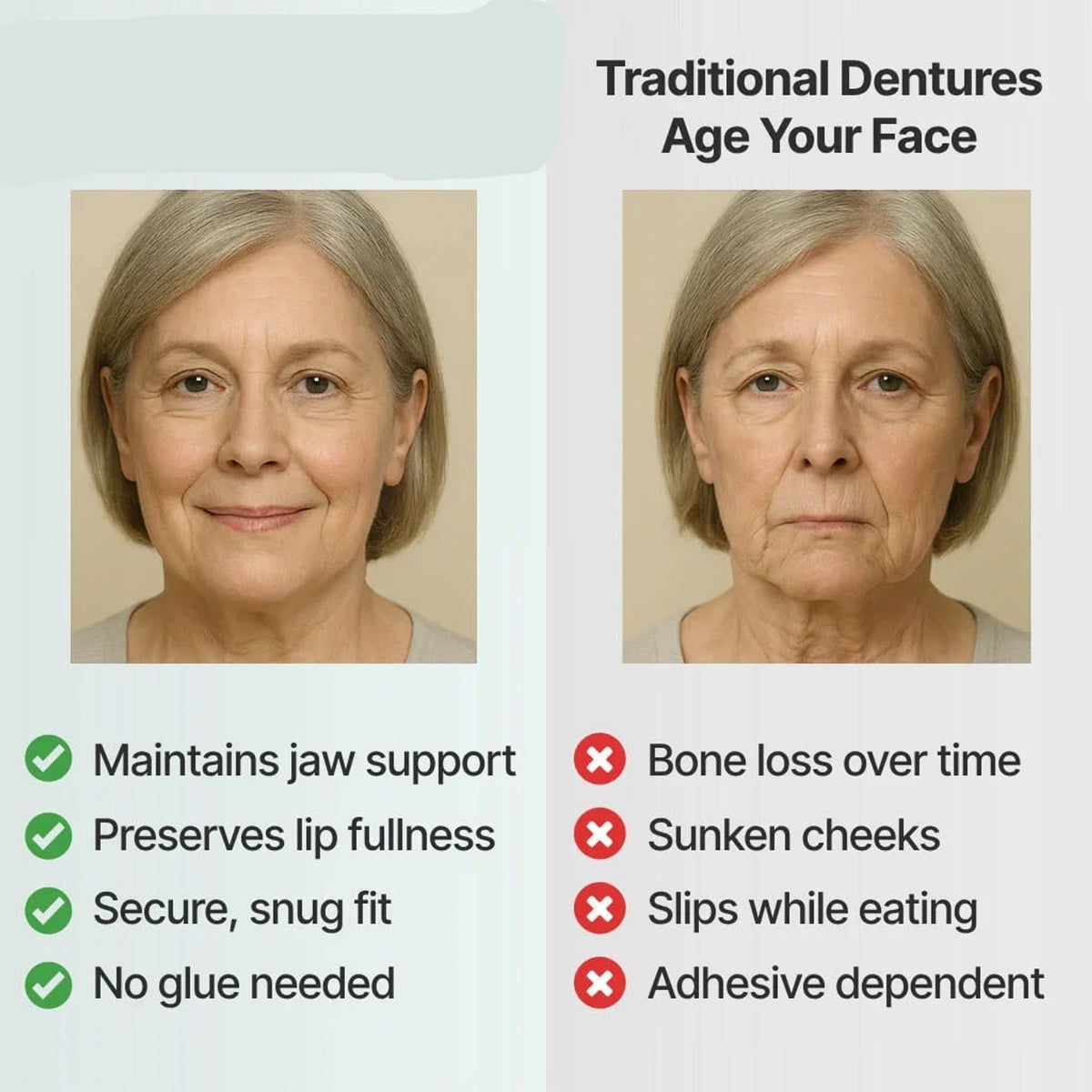 Removable Dentures With Flexible Cushion Grip Full Arch Set - Image 6