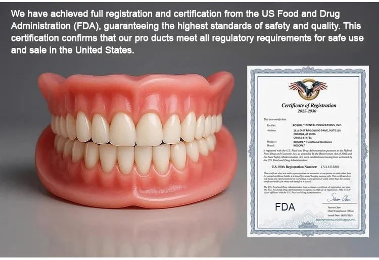 Removable Dentures With Flexible Cushion Grip Full Arch Set - Image 3