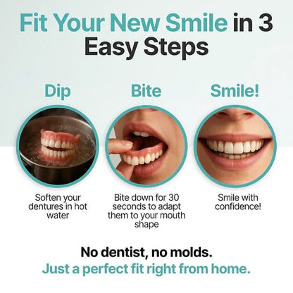 Removable Dentures With Flexible Cushion Grip Full Arch Set - Image 7