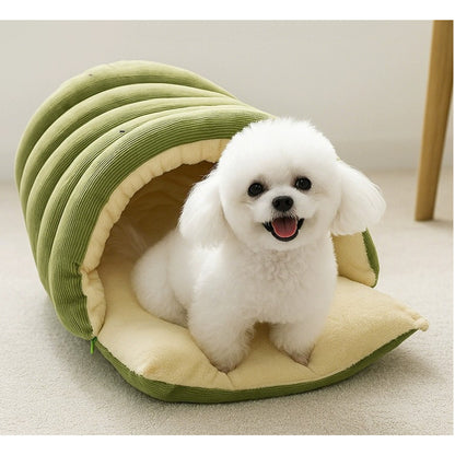 Removable Washable Closed Cat House Winter Warm Sleeping Nest - Image 1