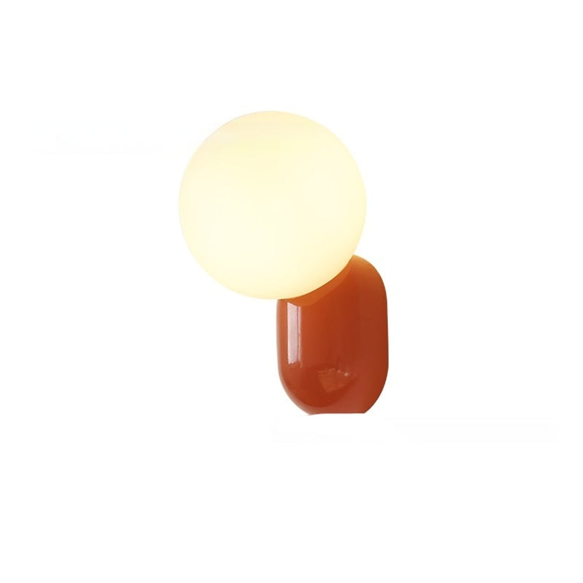 Resin Round Globe Wall Lamp With Frosted Glass Shade - Image 7