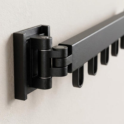 Retractable Drying Rack Folding Wall-Mount Hanger With Cloth Design Space That Disappears When You're Done - Image 6