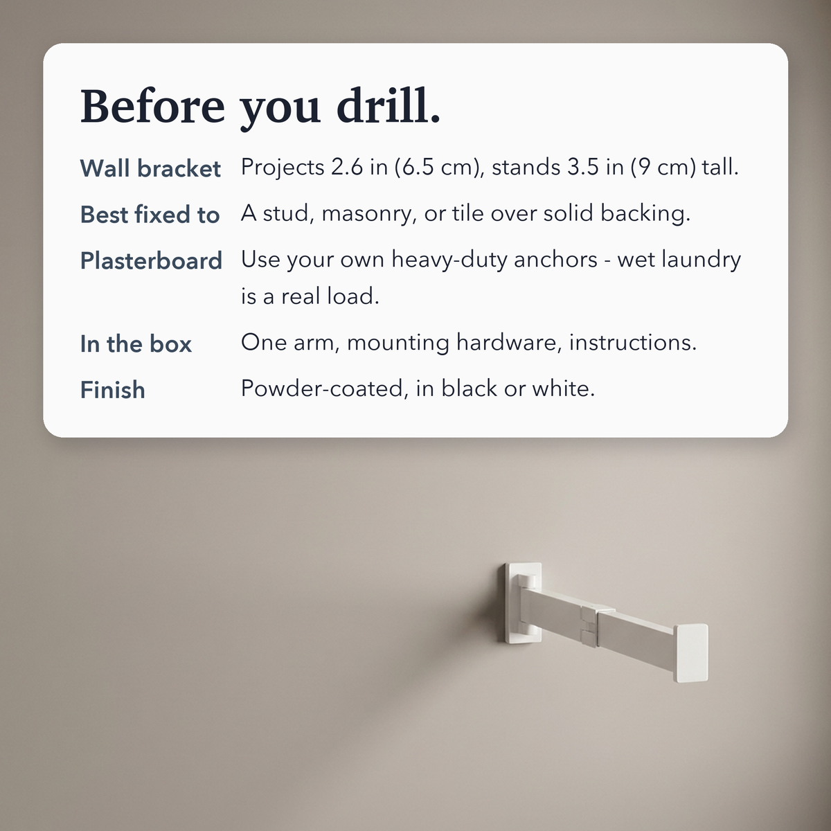 Retractable Drying Rack Folding Wall-Mount Hanger With Cloth Design Space That Disappears When You're Done - Image 8