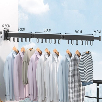 Retractable Wall Drying Rack With Foldable Design For Indoor And Outdoor Use - Image 12