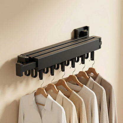 Retractable Wall Drying Rack With Foldable Design For Indoor And Outdoor Use - Image 3