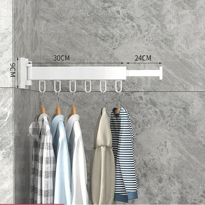 Retractable Wall Drying Rack With Foldable Design For Indoor And Outdoor Use - Image 9