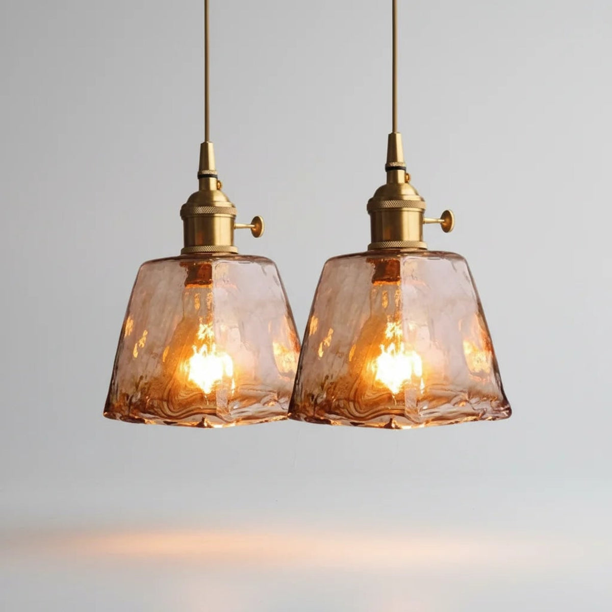 Retro Glass Pendant Light With Adjustable Height - Image 2