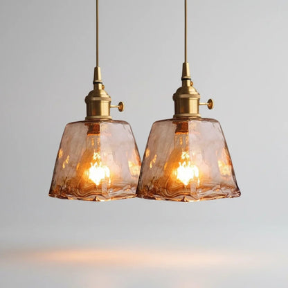 Retro Glass Pendant Light With Adjustable Height - Image 2