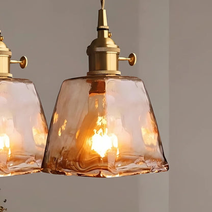 Retro Glass Pendant Light With Adjustable Height - Image 3