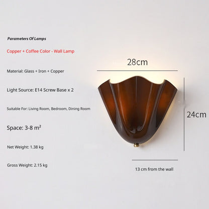 Retro Shell-Shaped Glass Wall Lamp - Image 5