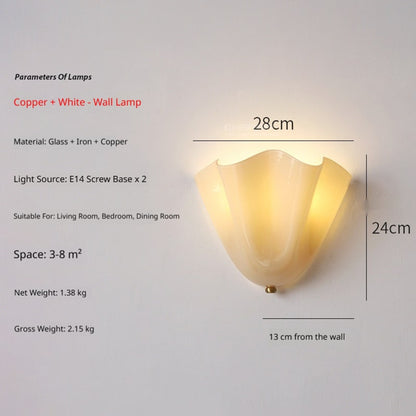 Retro Shell-Shaped Glass Wall Lamp - Image 8