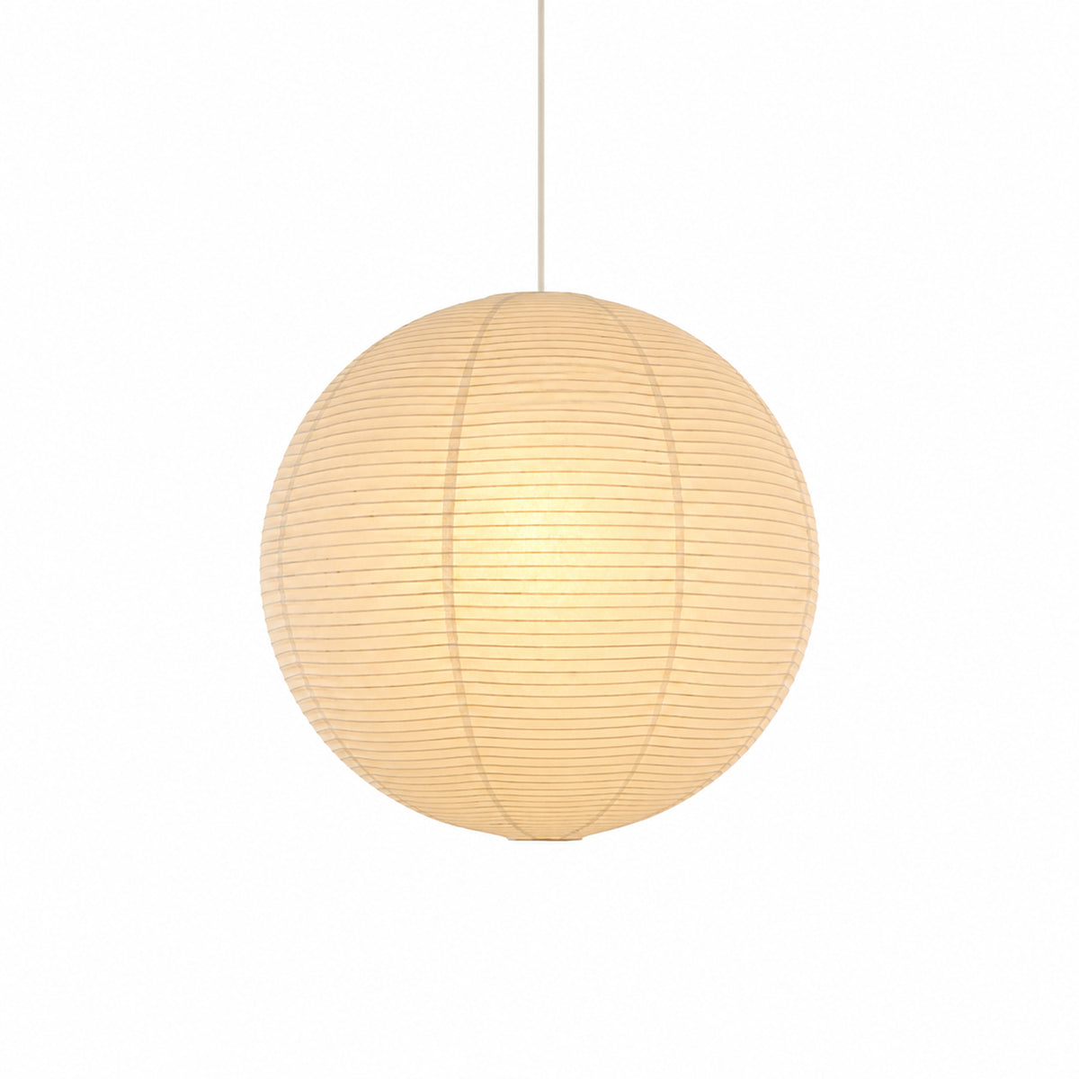Rice Paper Spherical Pendant Light With Soft Ambient Glow - Image 2