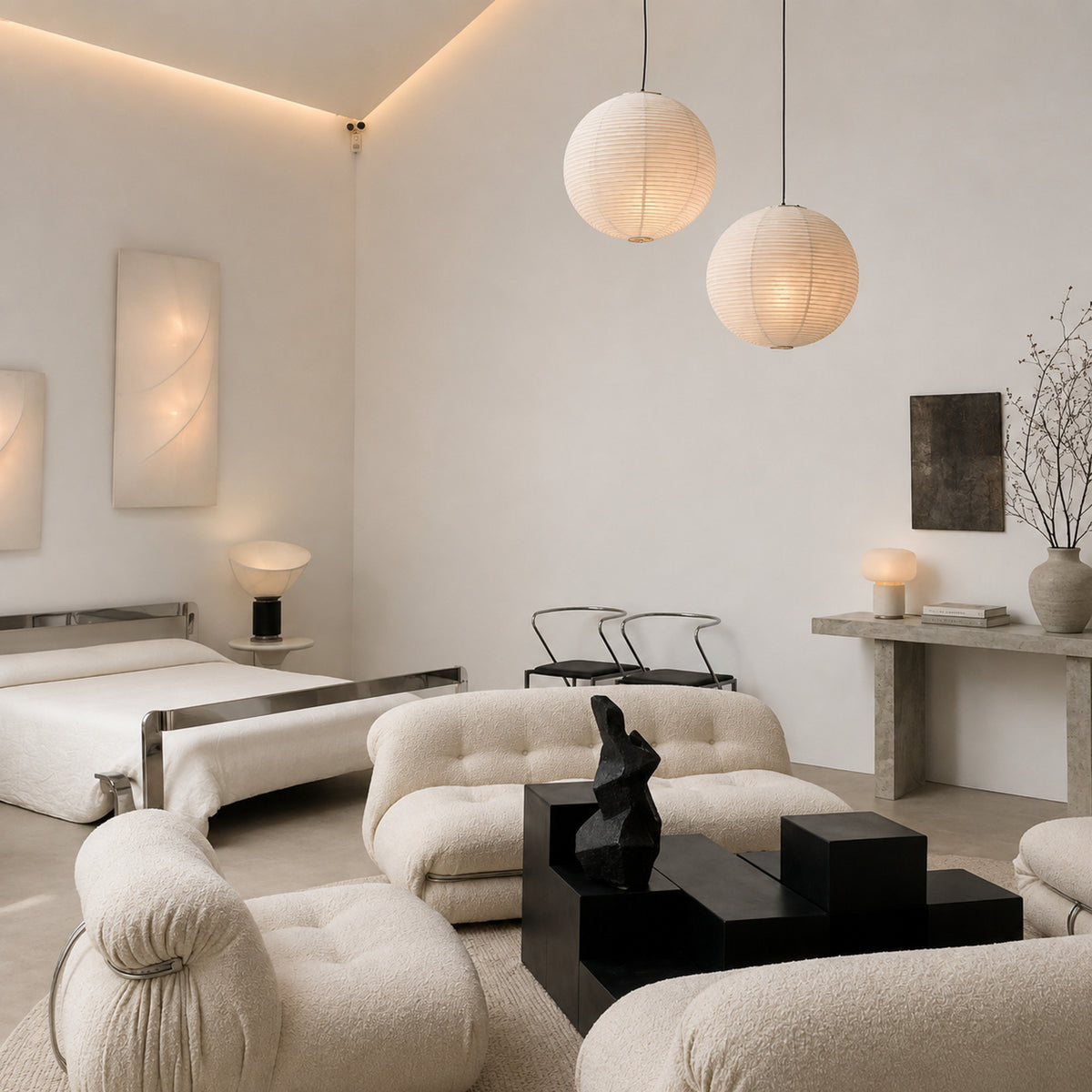 Rice Paper Spherical Pendant Light With Soft Ambient Glow - Image 3